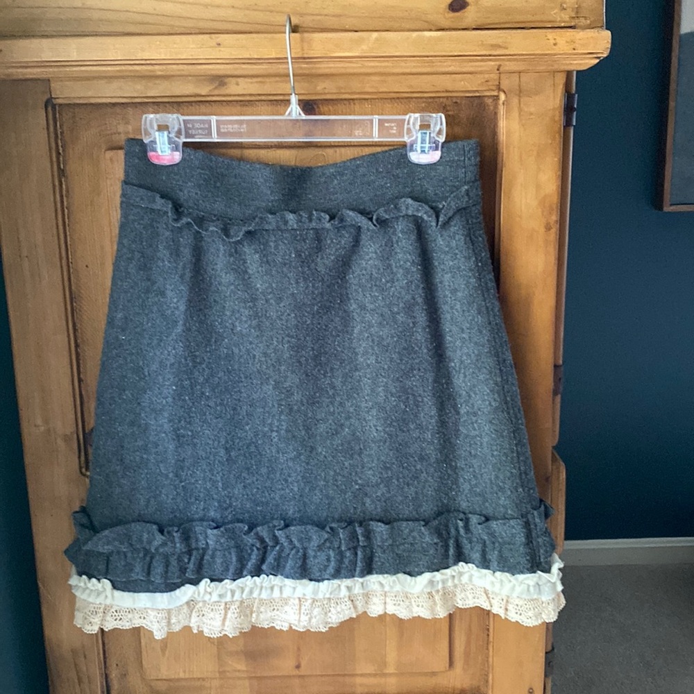 Anthropologie Girls from Savoy Merino Wool Skirt